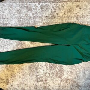 Green Ribbed Leggings